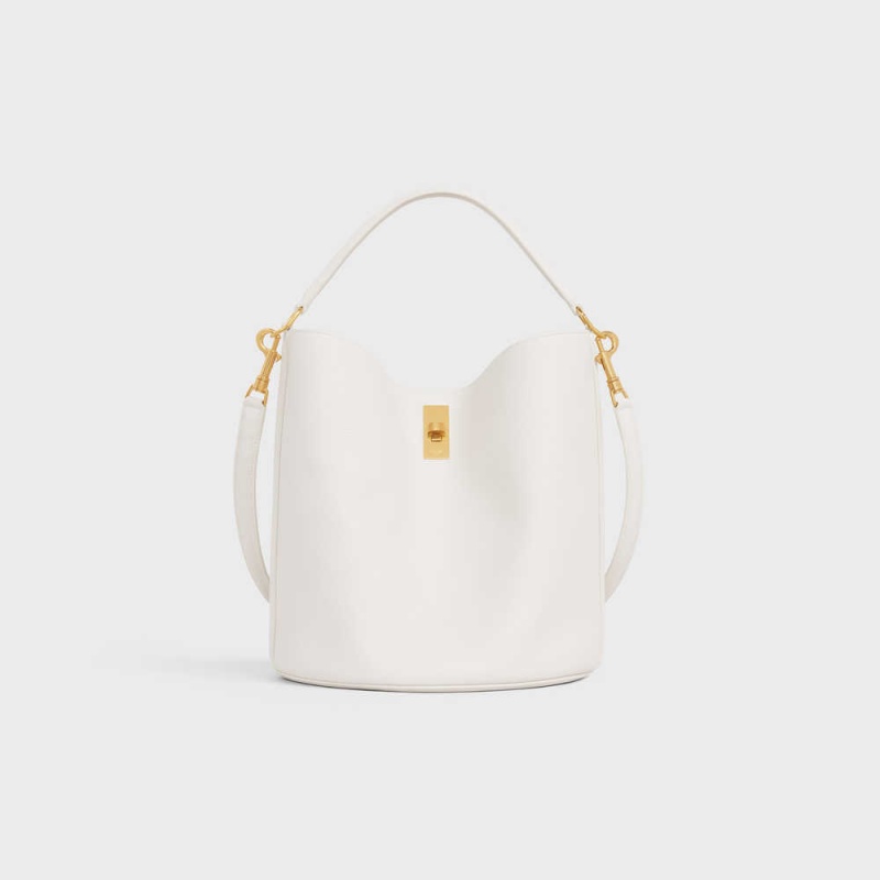 RICE Celine Bucket Bag in Supple Grained Calfskin 16 | CL-593258