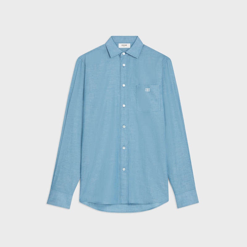 RINSED Celine loose carnaby in chambray cotton Shirts | CL-592170