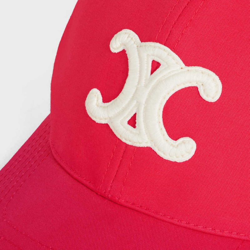 ROUGE VIF Celine TRIOMPHE BASEBALL IN COTTON Cap | CL-592355