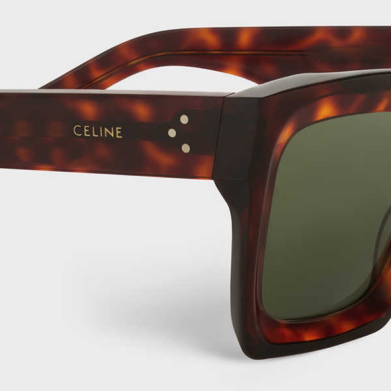 Red Havana Celine Square S130 in Acetate Sunglasses | CL-592440