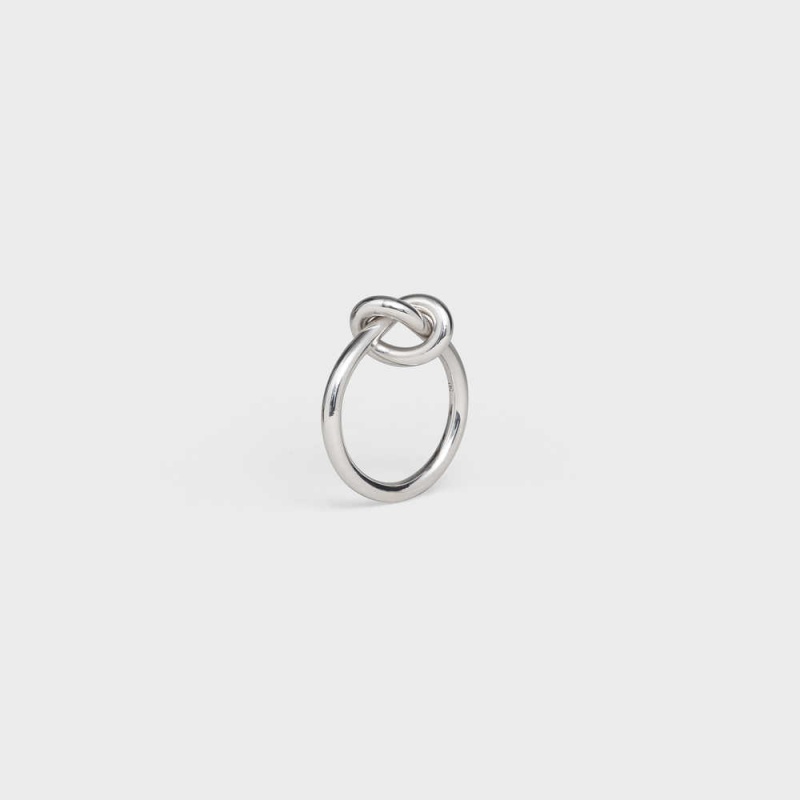 Silver Celine Knot in Brass with Rhodium finish Rings | CL-592196