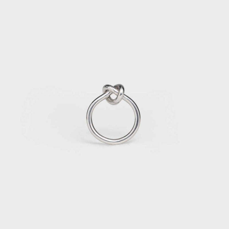 Silver Celine Knot in Brass with Rhodium finish Rings | CL-592196