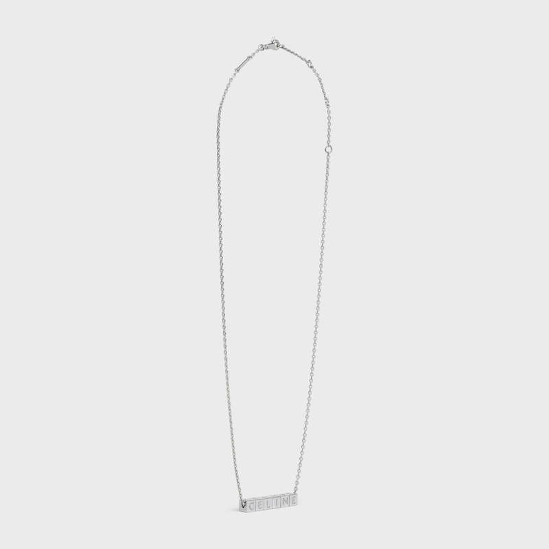 Silver Celine in Brass with Rhodium Finish Necklaces | CL-591665