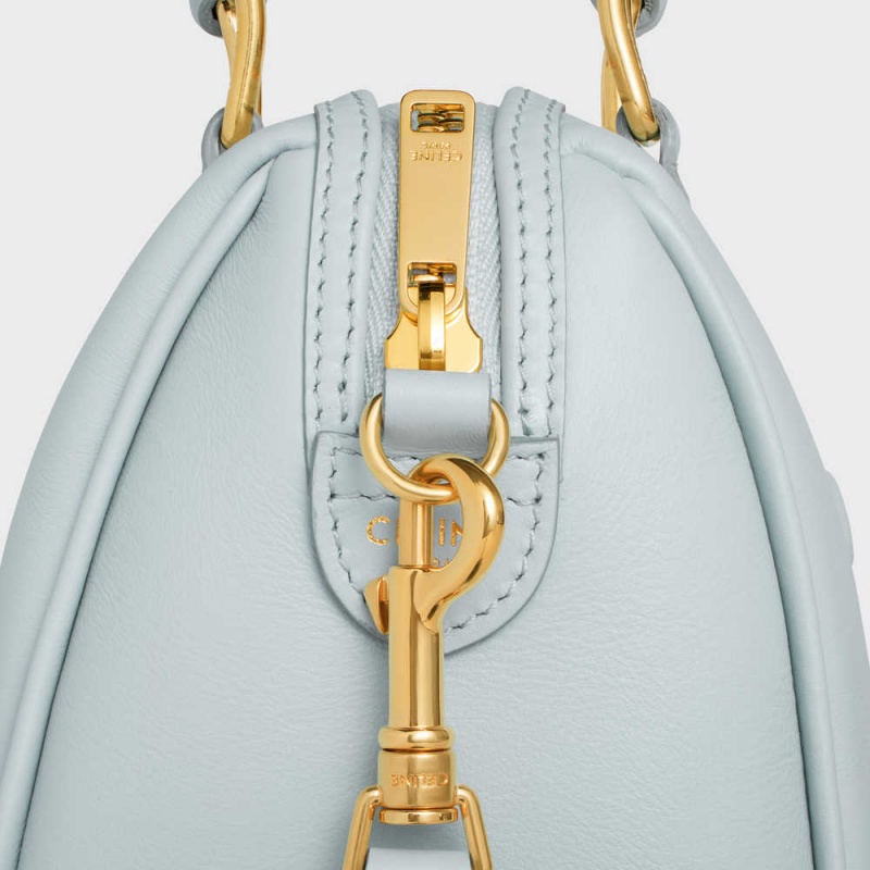 Soft Blue Celine SMALL BOSTON in Smooth Calfskin Cuir Triomphe | CL-593150