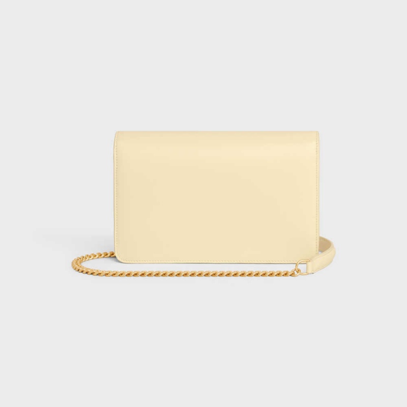 Sunlight Celine Wallet on Chain TRIOMPHE in Shiny calfskin Mini Bags | CL-593024