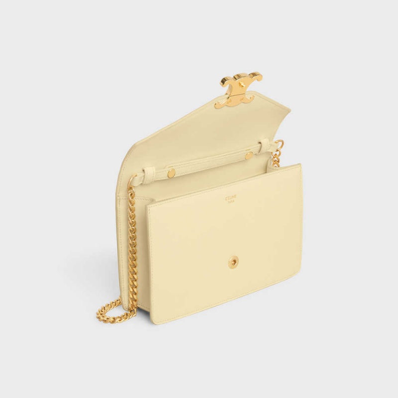 Sunlight Celine Wallet on Chain TRIOMPHE in Shiny calfskin Mini Bags | CL-593024