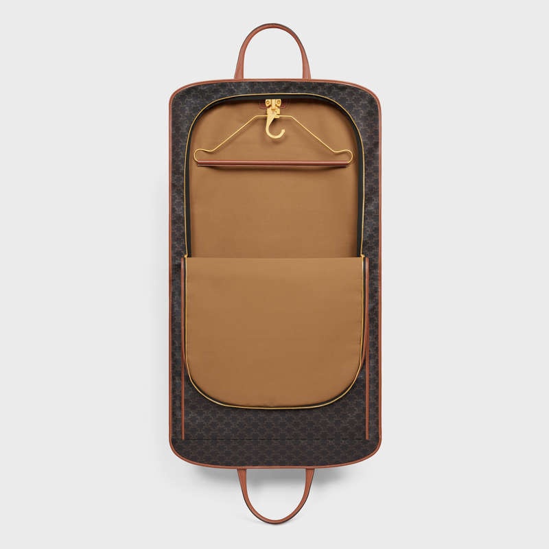 Tan Celine Garment Bag in Triomphe Canvas and Calfskin Business | CL-591825