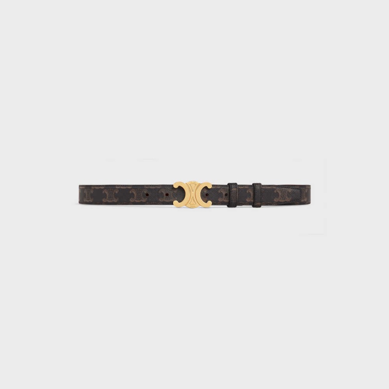 Tan Celine Medium Triomphe in Triomphe Canvas Belts | CL-592455