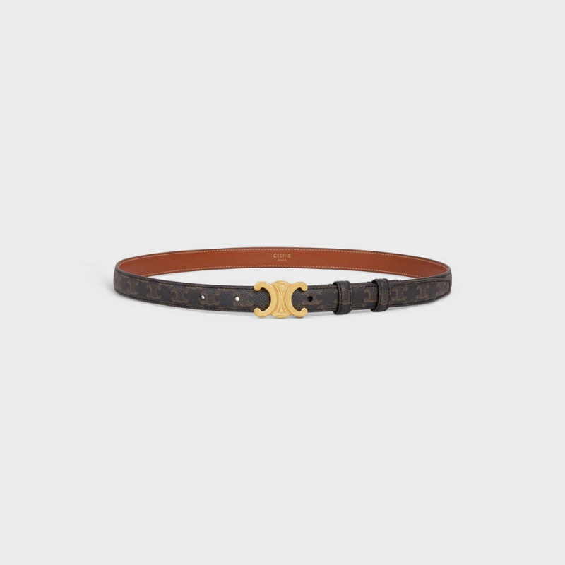 Tan Celine Small TRIOMPHE in Triomphe Canvas Belts | CL-592470