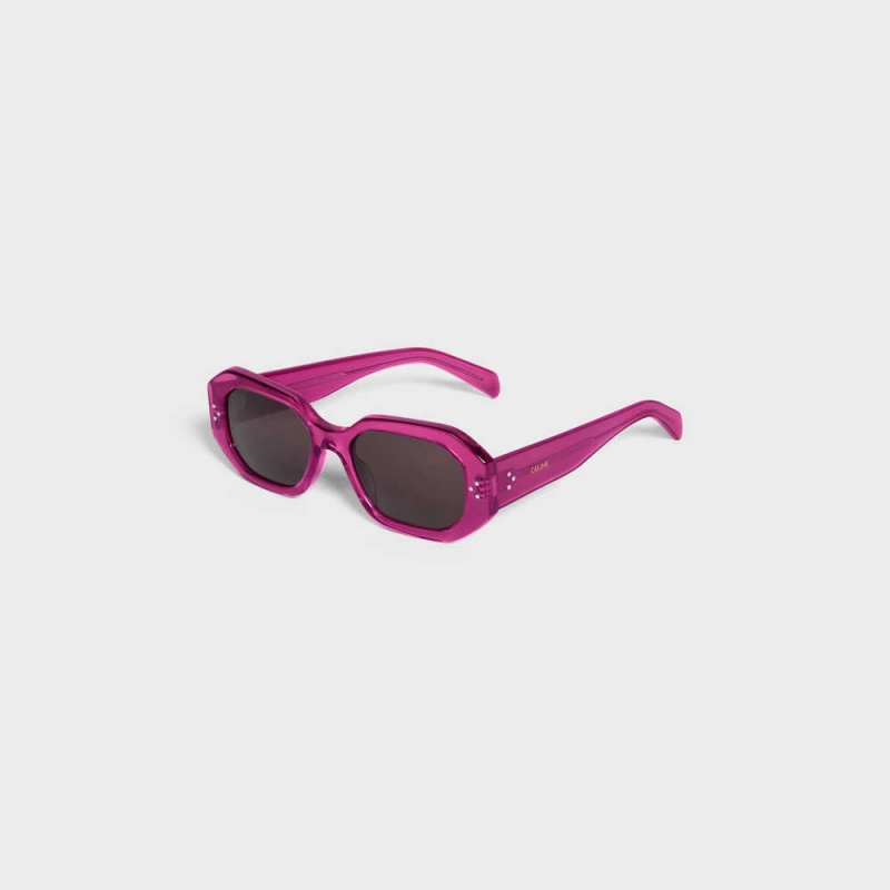 Transparent Cherry Celine Square S255 in Acetate Sunglasses | CL-592403