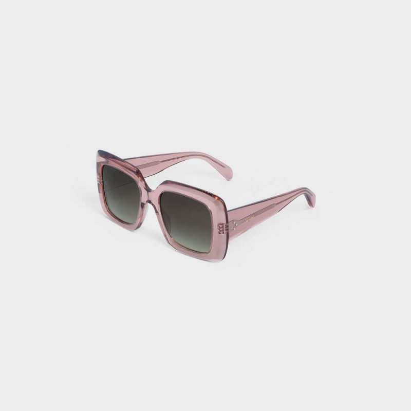 Transparent Rose Caramel Celine Square S263 in Acetate Sunglasses | CL-592377