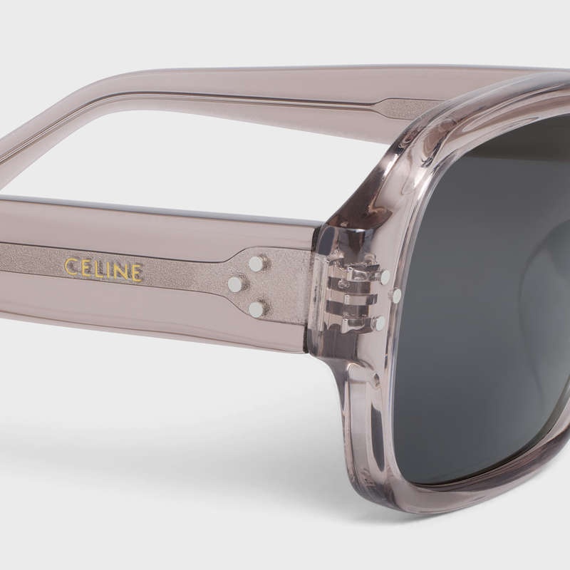 Transparent Taupe Celine Frame 49 in Acetate Sunglasses | CL-591730