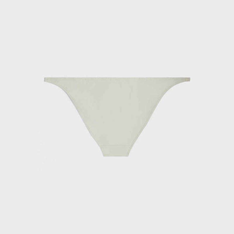 Vert Amande Celine triomphe bottom in matte jersey Swimwear | CL-592771