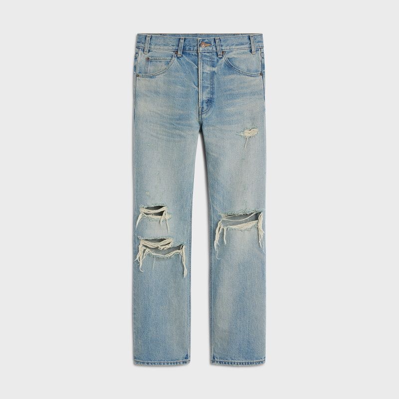 WESTSIDE WASH DESTROYED Celine kurt jeans in destroyed westside wash denim Pants | CL-592051