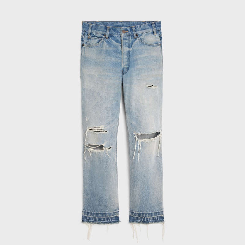 WESTSIDE WASH DESTROYED Celine wesley jeans in westside wash denim Pants | CL-592053