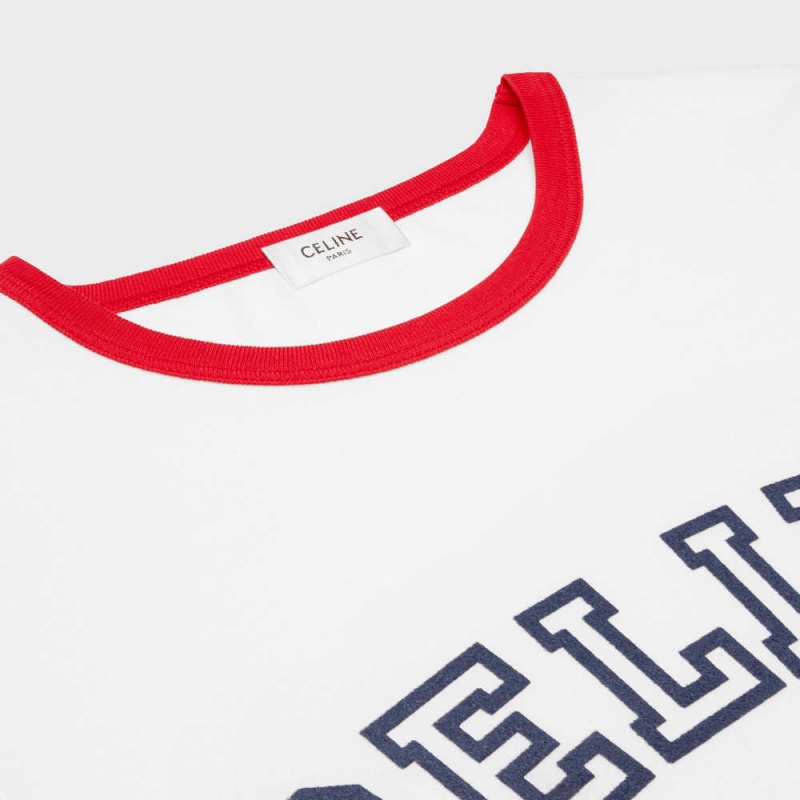 White/Red/Blue Celine St Tropez 70 s in cotton jersey T-shirts | CL-592781