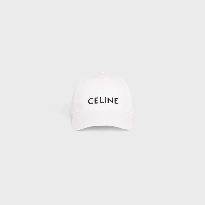 White Celine BASEBALL IN COTTON Cap | CL-591695