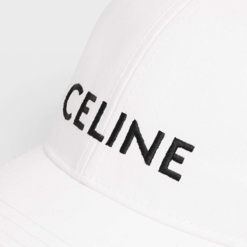 White Celine BASEBALL IN COTTON Cap | CL-591695