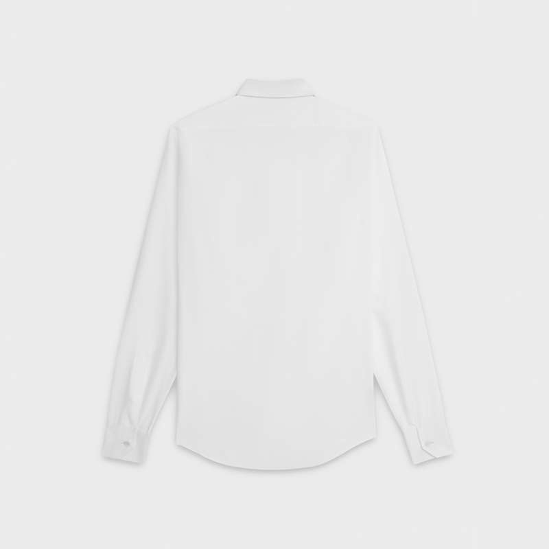 White Celine CLASSIC IN COTTON POPLIN Shirts | CL-592179