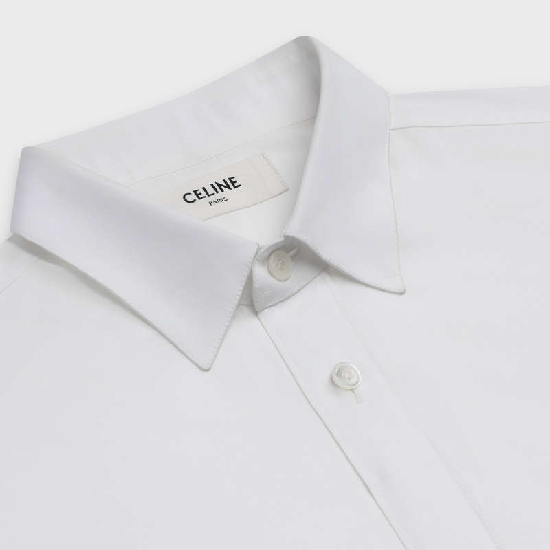 White Celine CLASSIC IN COTTON POPLIN Shirts | CL-592179