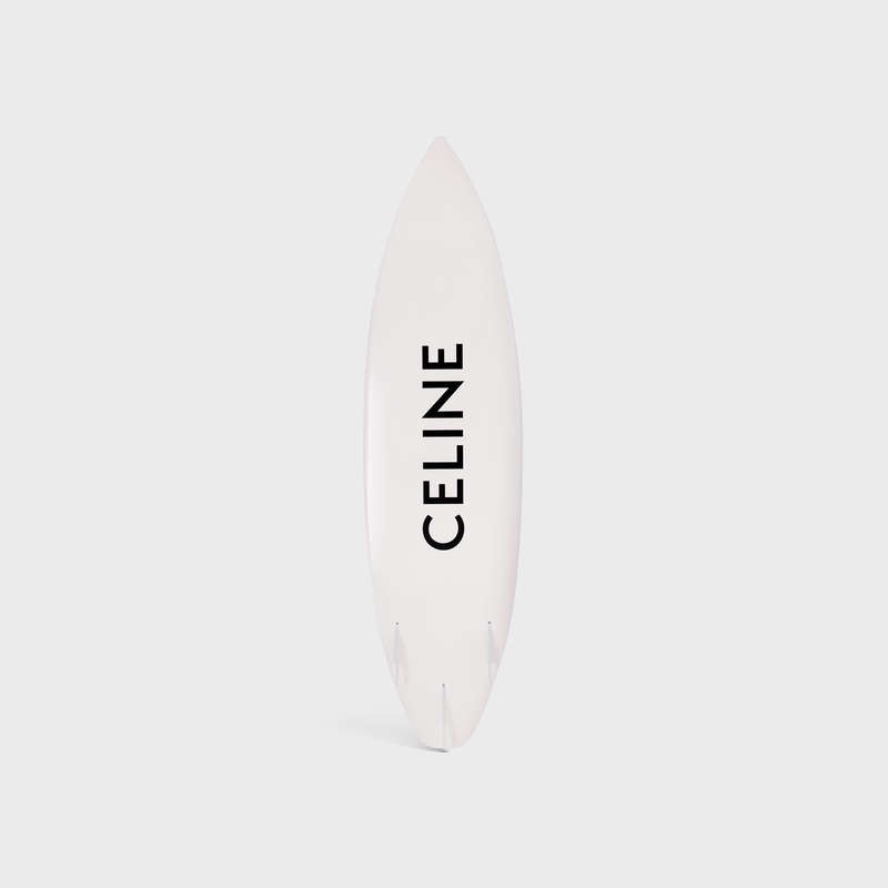 White / Black Celine SHORTBOARD with celine BLACK LOGO IN RESIN AND FIBERGLASS Lifestyle | CL-591681