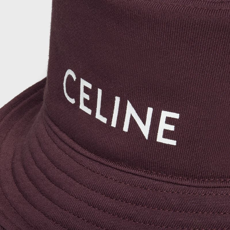 dark prune Celine BUCKET IN COTTON FLEECE Hat | CL-591707